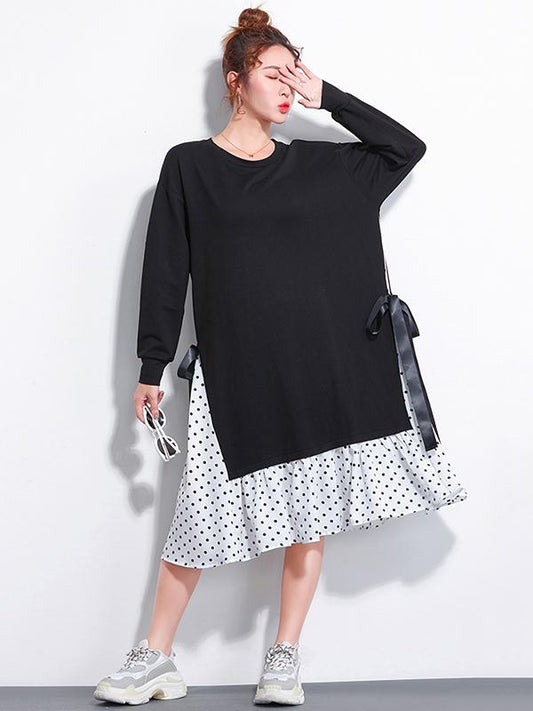 False-two Plus Size Loose Sweet Midi Dresses
