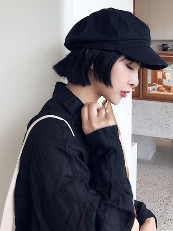 Solid Art Style Octagonal Cap