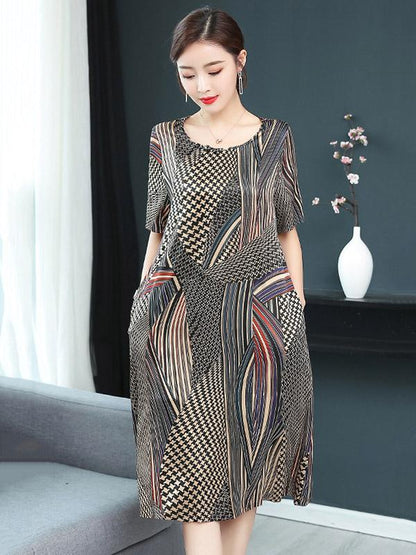 Loose Short Sleeves Dress