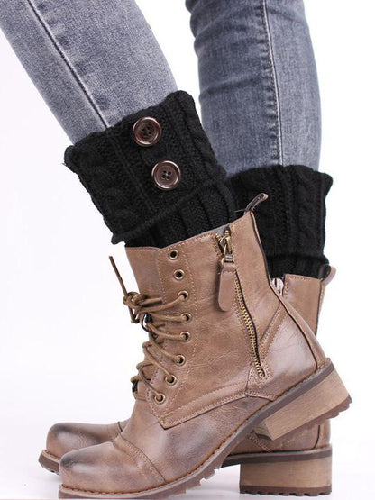 Solid Color Knitting Ankle Socks