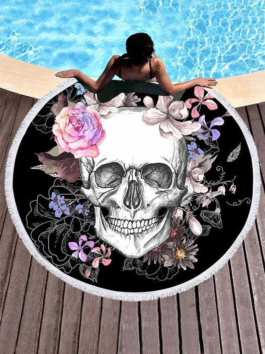 Cool Skull Cycle Beach Mat