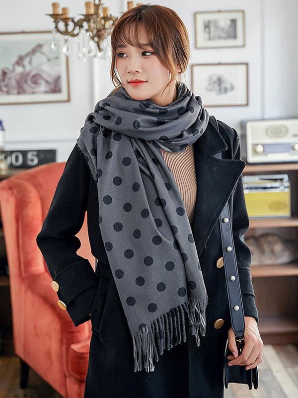 CUTE POLKA PRINTED SCARVES