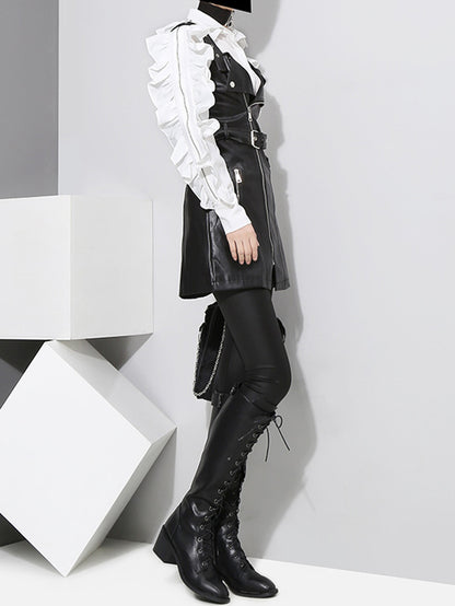Original Falbala Sleeves Lapel Long Sleeve Shirt
