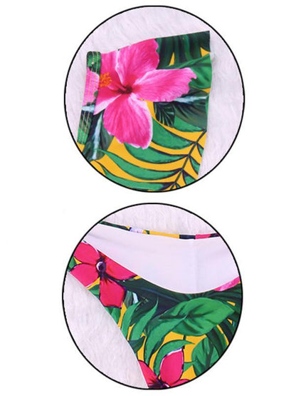 Falbala Plain&Printed Bikinis Swimwear