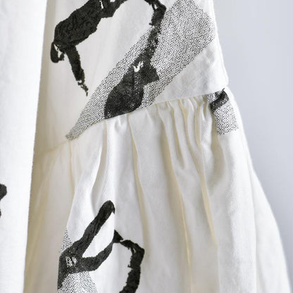 Buykud Character Print Lantern Sleeve Casual Blouse