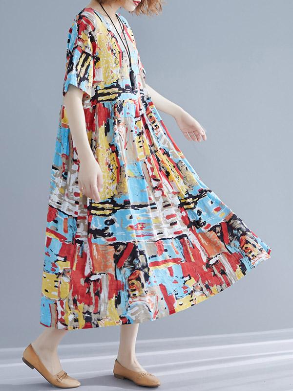 Loose Ink Long Dress