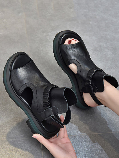 Original Vintage Elasticity Hollow Platform Shoes