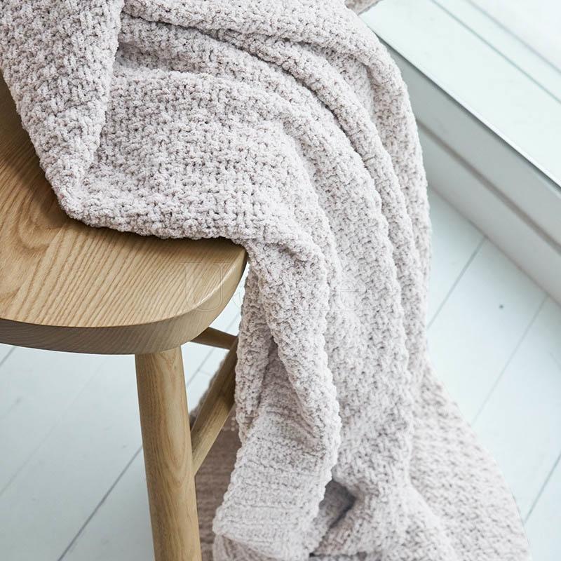 Solid Crochet Knit Blankets