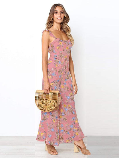 Bohemia Backless 3 Colors Wide Leg Jumpsuits