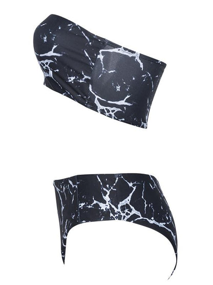Bandeau Dull Bikinis Swimwear