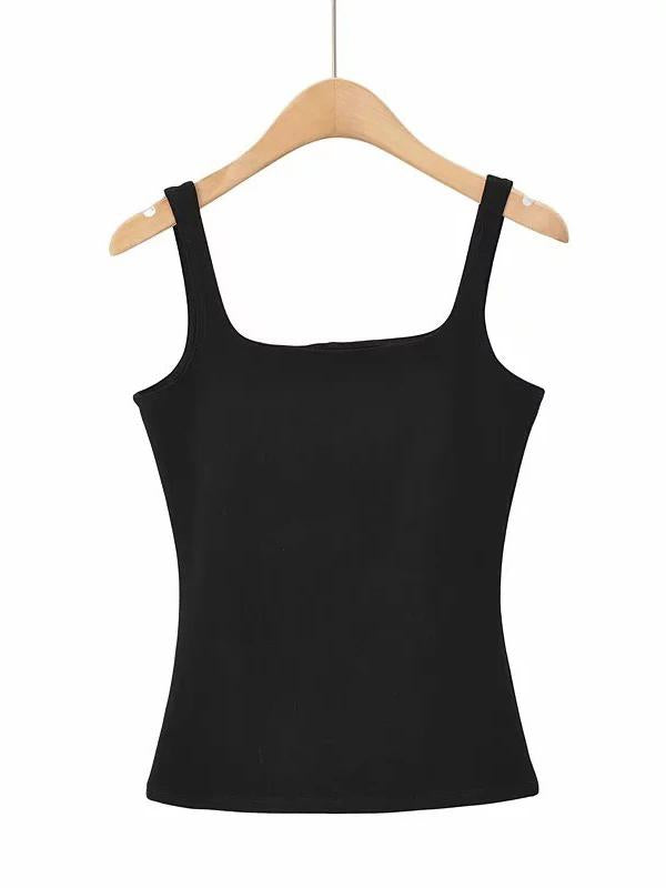 Sexy Solid Wrap Spaghetti-Neck Vest Top