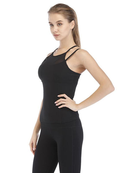Padded Back Cross Yoga Tanks
