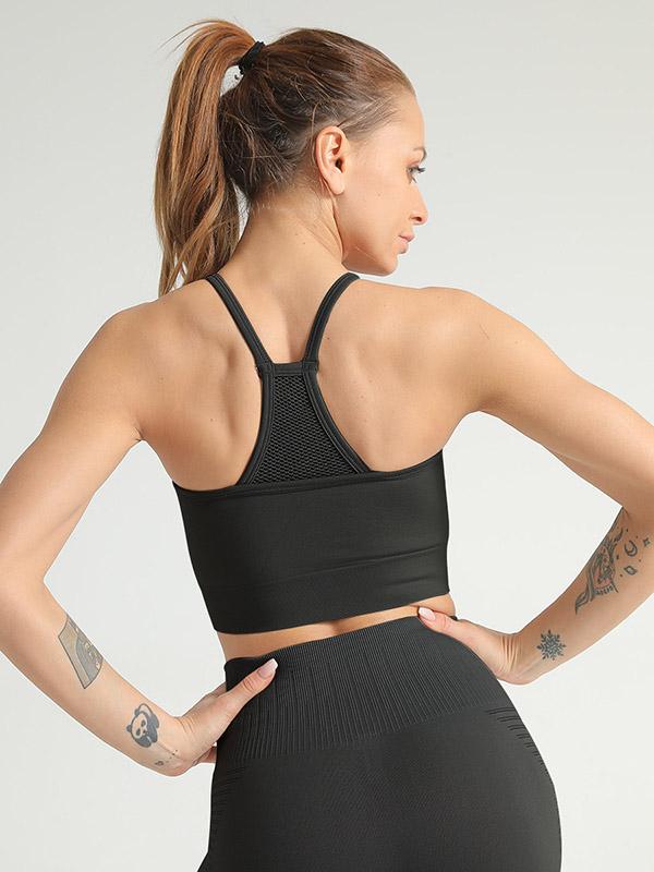 Solid Quick Dry Shockproof Wrap Sports Bra