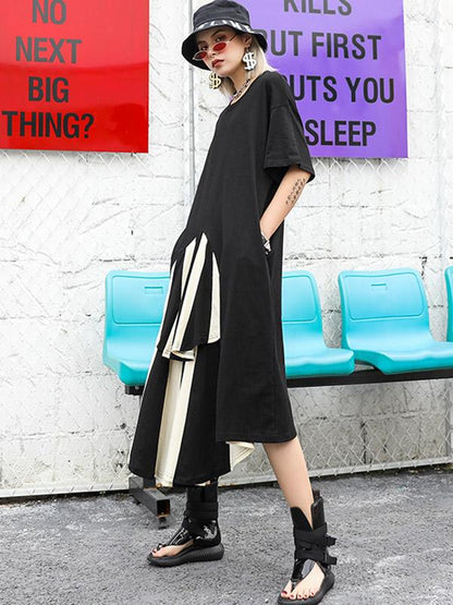 Oversize Asymmetric Long Dress