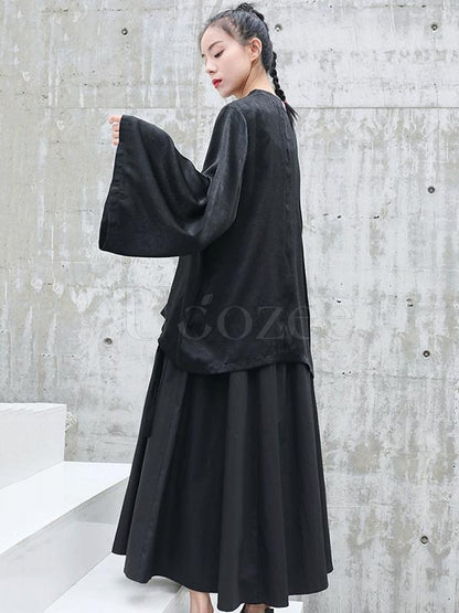 Loose Retro Shawl Cover-up