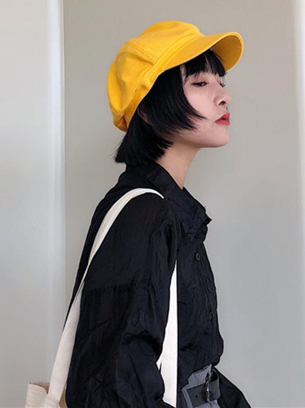 Solid Art Style Octagonal Cap