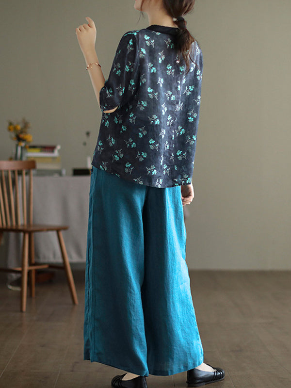 Urban Loose Floral Printed Half Sleeves T-Shirt