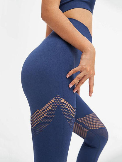 Fashion Hollow Solid One-Shoulder Yoga Suits