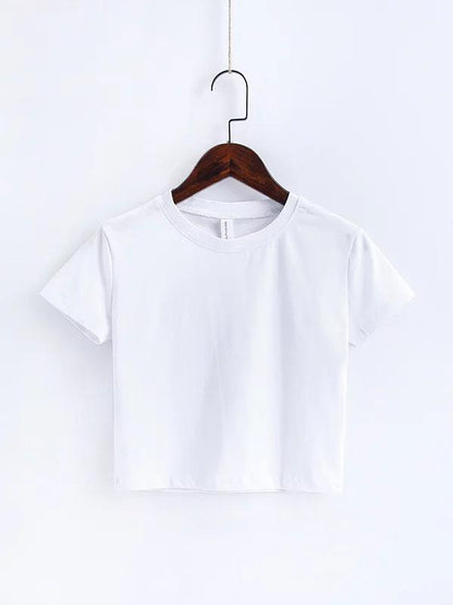 Round Neck Cropped T-shirt