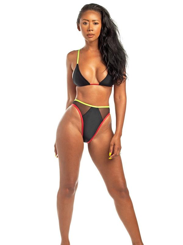 Split-Joint Triangle Split Bikini Swimsuit