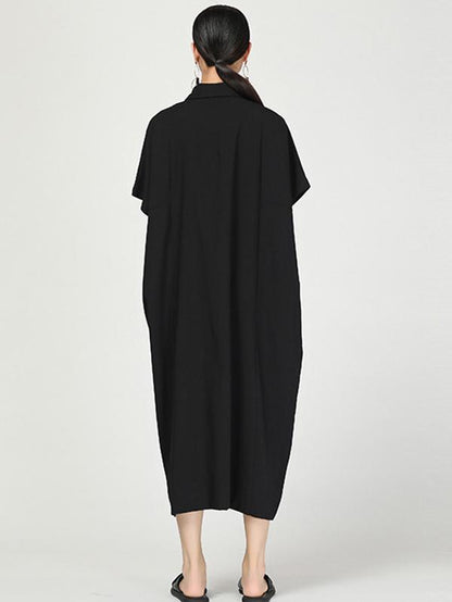 Retro Polo Long Shirt Dress