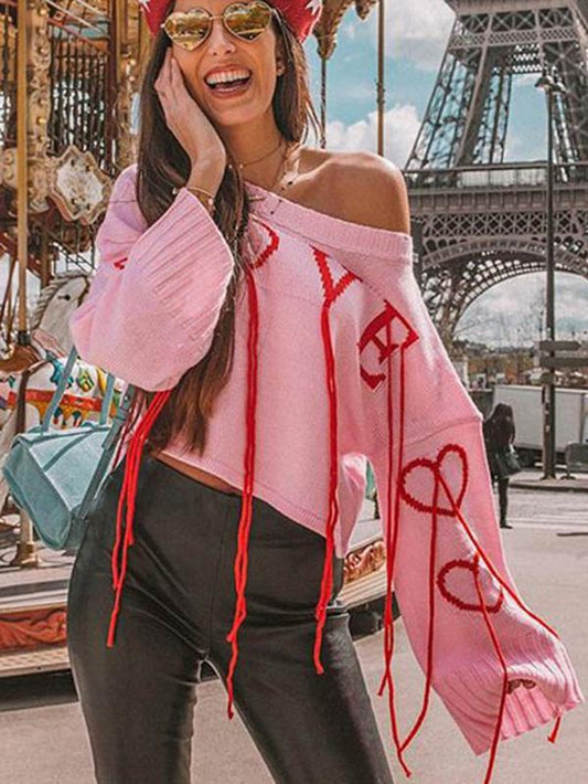 Lovely Long Sleeves Loose Sweater Tops