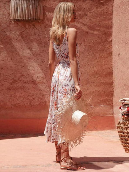 V-neck Printed Madi Dress