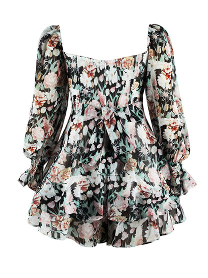 Fashion Multi-Colored Floral Printed Rompers