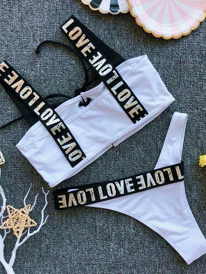 Lace-up Bikinis Swimwear
