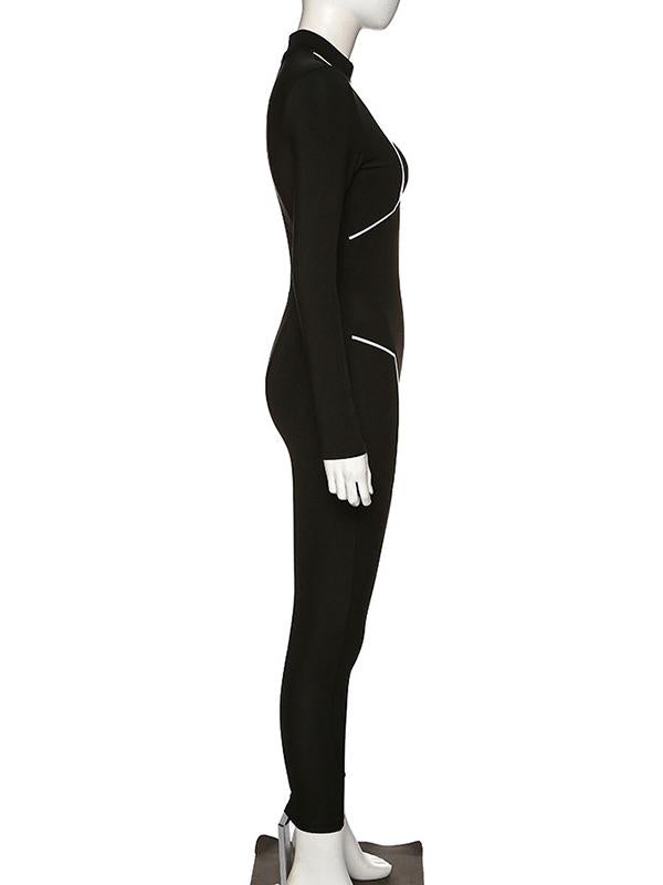 Two-Color Split-Joint Line Sports Yoga&Gym Jumpsuits