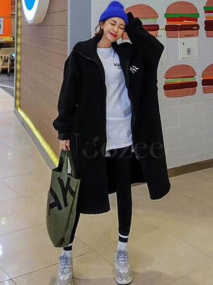 Loose Lamb Wool Outwear