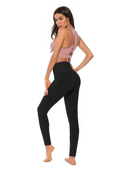 Wide Waistband Solid Yoga Leggings