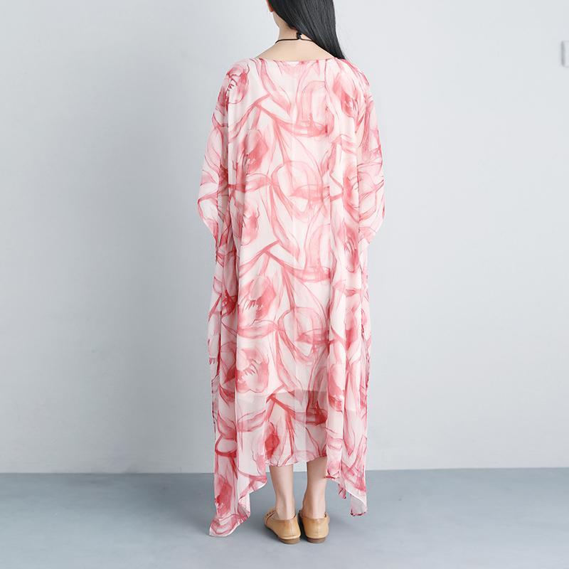 Casual Fake Two-piece Summer Half Sleeve Silky Cotton Dress