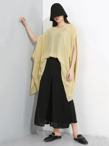 Loose Oversize Batwing Sleeves Shirt
