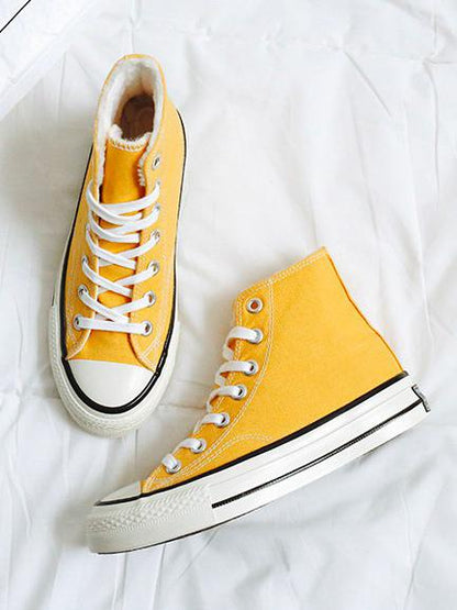 High Top Solid Canvas Sneaker Shoes