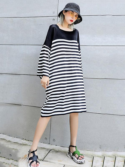 Oversize Stripped knitting Dress
