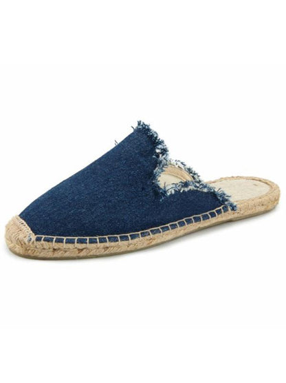 Solid Canvas Fisherman Slippers
