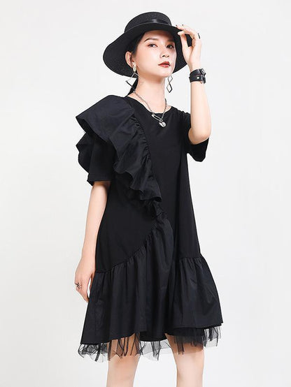 Original Split-Joint Falbala Gauze Dress