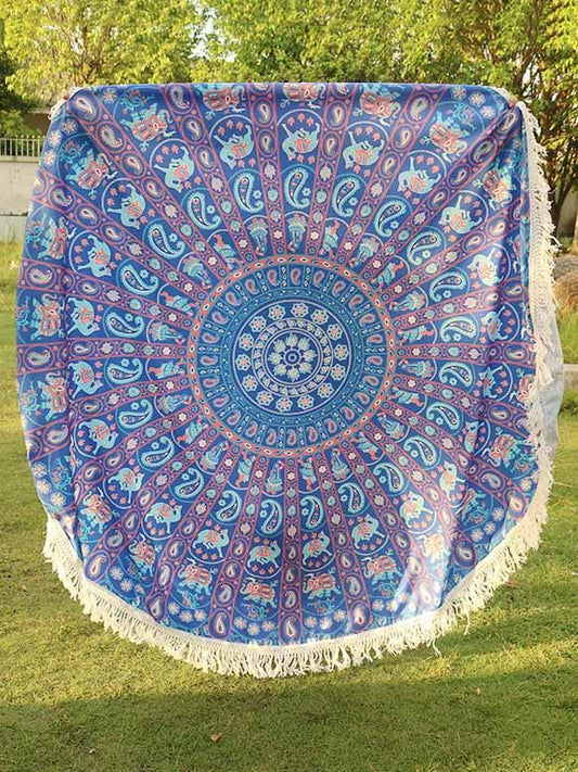 Bohemia Tasseled Round Beach Mat