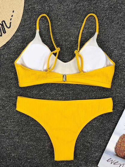 Solid Simple Beach Bikinis Swimwear