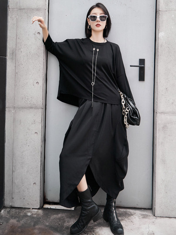 Original Solid Color Cold Shoulder T-Shirt Top