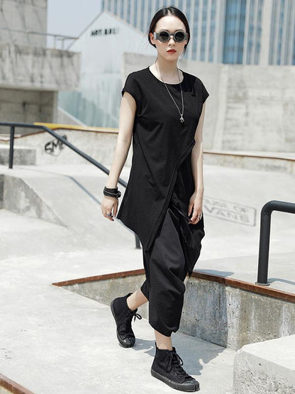 Irregular Split-side T-shirt