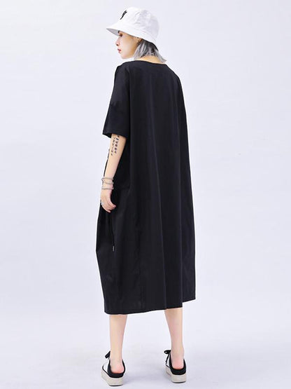 Loose Split-joint A-line Long Dress