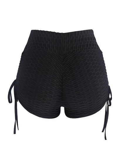 Sports Drawstring Solid Shorts