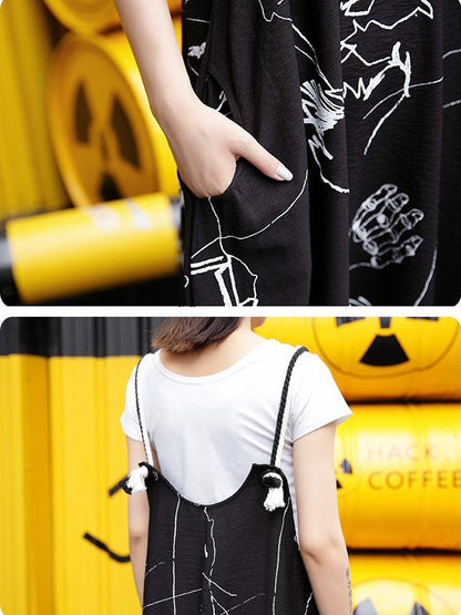 Vintage Loose Hong Kong Style Straight Leg Harem Pants
