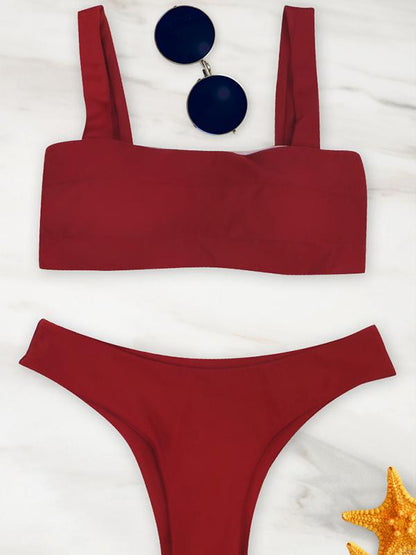 Padded Triangle Bottom Bikinis Swimwear