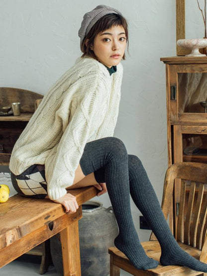 Original Fashion Long Cotton Knee-high Stockings, Seven Colors