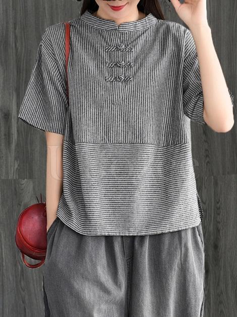 Retro Striped  T-shirt