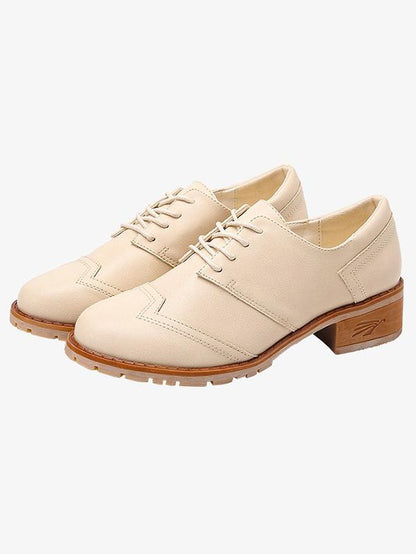 Vintage Solid Leather Shoes