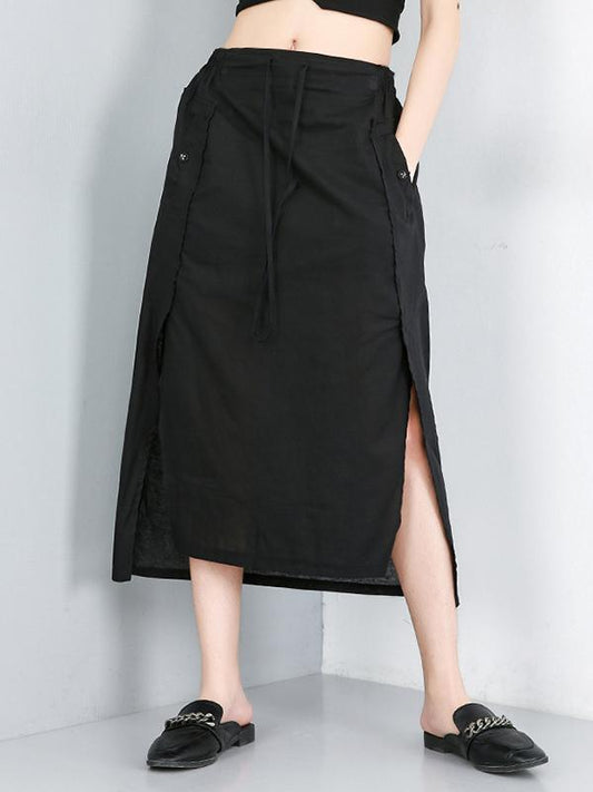 Split-side Asymmetric Skirt